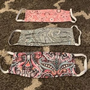 3 face masks, 100% cotton